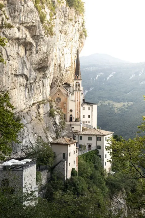 Framed Print : Madonna della Corona sanctuary, Spiazzi, Verona province, Veneto, Italy Framed Print : Madonna della Corona sanctuary, Spiazzi, Verona province, Veneto, Italy