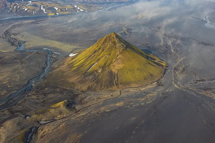 Framed Print : Maelifell mountain during a summer sunny day, Iceland