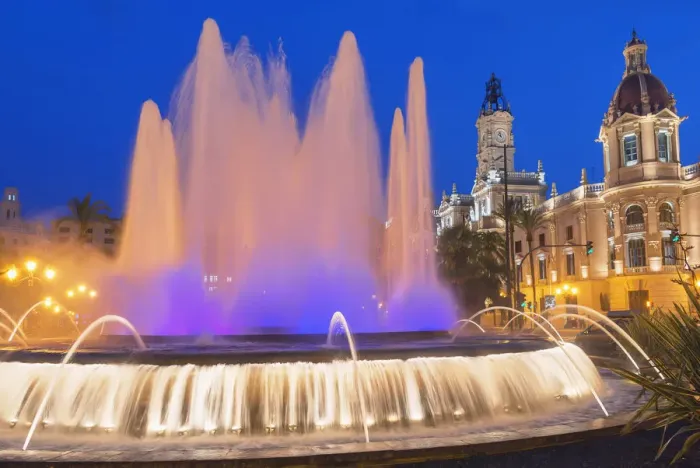 Framed Print : Magic Fountain, Valencia, Comunidad Autonoma de Valencia, Spain Framed Print : Magic Fountain, Valencia, Comunidad Autonoma de Valencia, Spain