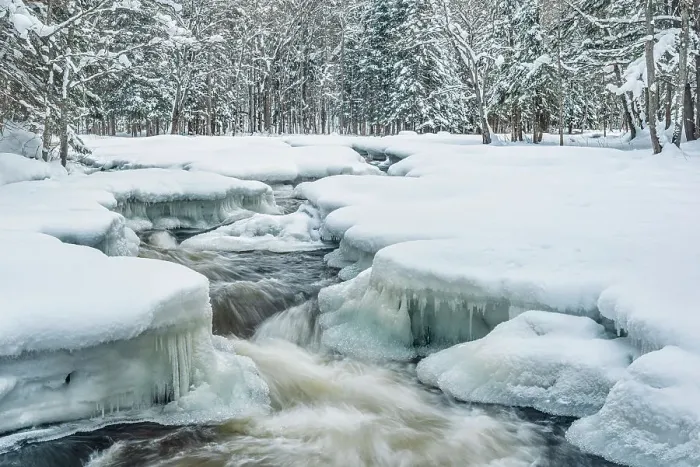 Framed Print : Magnetawan River in winter, in Ontario's Almaguin Highlands, Canada Framed Print : Magnetawan River in winter, in Ontario's Almaguin Highlands, Canada