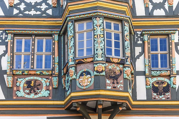 Magnificent half-timbered house Killingerhaus on the market square of Idstein, Hesse
