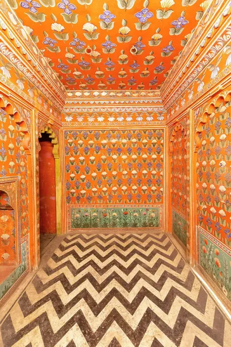 Framed Print : Maharajah's Meditation Room in the City Palace, Udaipur, Rajasthan, India, South Asia