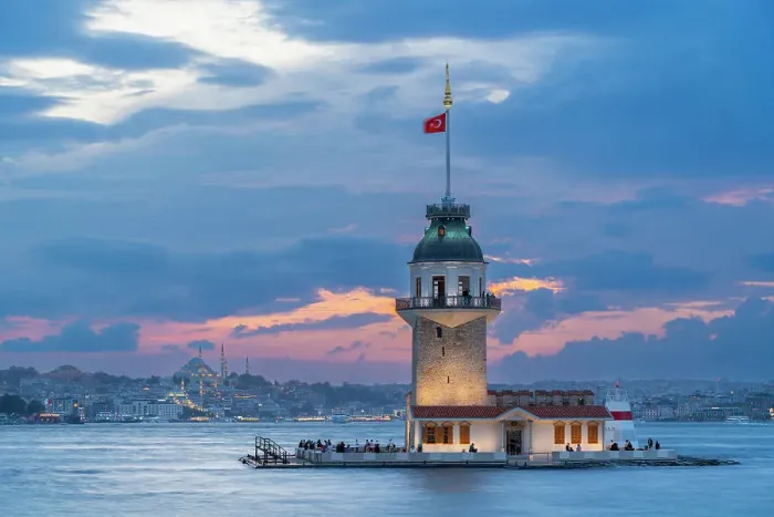 Framed Print : Maiden's Tower at twilight, Uskudar District, Istanbul Province, Turkey Framed Print : Maiden's Tower at twilight, Uskudar District, Istanbul Province, Turkey
