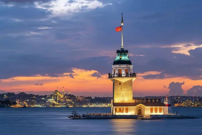 Framed Print : Maiden's Tower at twilight, Uskudar District, Istanbul Province, Turkey Framed Print : Maiden's Tower at twilight, Uskudar District, Istanbul Province, Turkey
