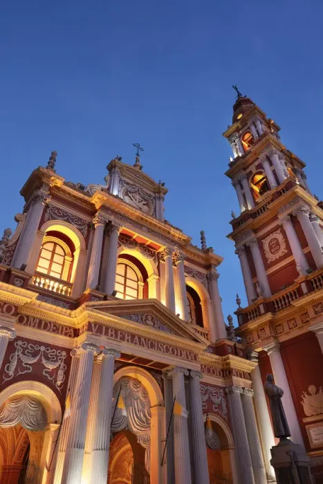 Framed Print : The main facade of the Basilica Menor y Convento de San Francisco church at twilight Framed Print : The main facade of the Basilica Menor y Convento de San Francisco church at twilight