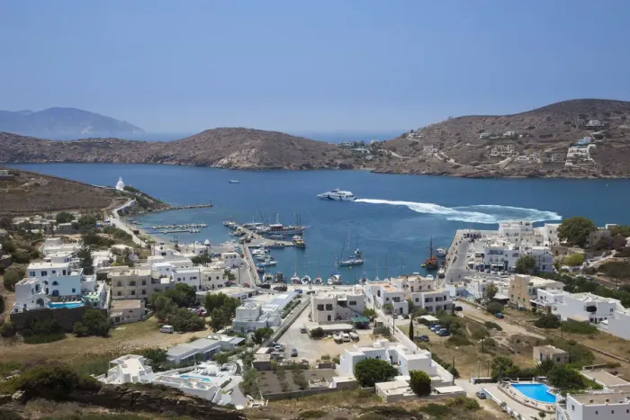 Framed Print : Main port, Ios Island, Cyclades Islands, Greece Framed Print : Main port, Ios Island, Cyclades Islands, Greece