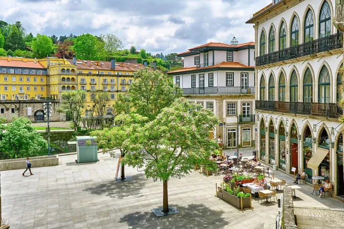 Framed Print : The main square in the heart of the old town of Amarante. Portugal Framed Print : The main square in the heart of the old town of Amarante. Portugal