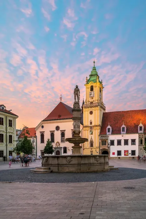 Framed Print : Main Square (Hlavne namestie) at sunset, Bratislava, Slovakia Framed Print : Main Square (Hlavne namestie) at sunset, Bratislava, Slovakia