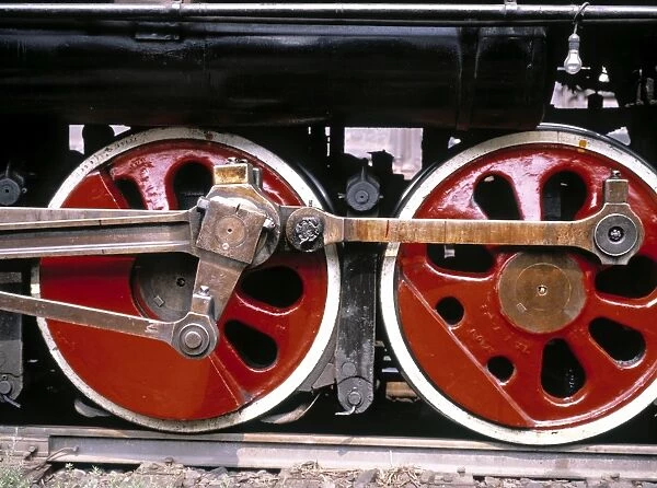 Main wheels of steam locomotive