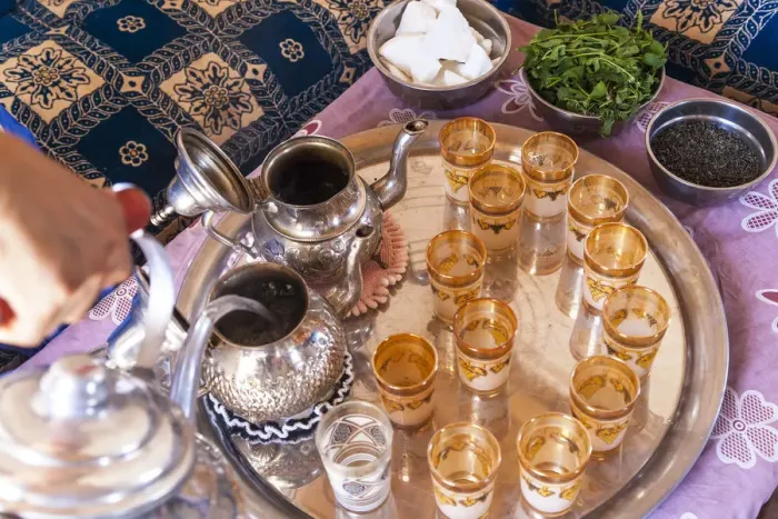 Framed Print : Making mint tea, Morocco Framed Print : Making mint tea, Morocco