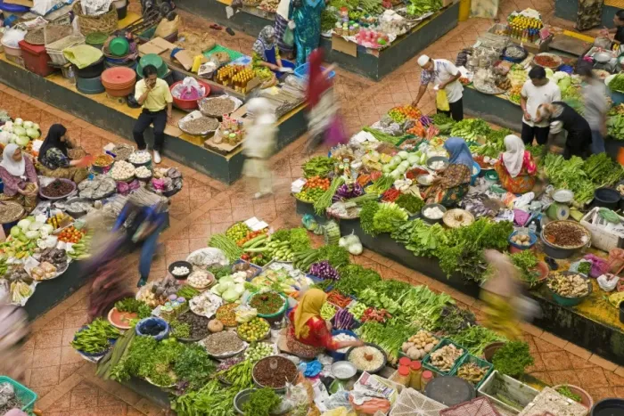 Framed Print : Malaysia, Kelantan State, Kota Bharu, central market