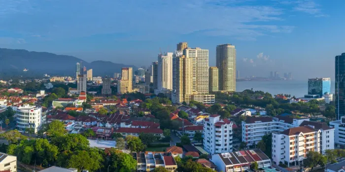 Framed Print : Malaysia, Penang, Georgetown, Modern Skyline Framed Print : Malaysia, Penang, Georgetown, Modern Skyline