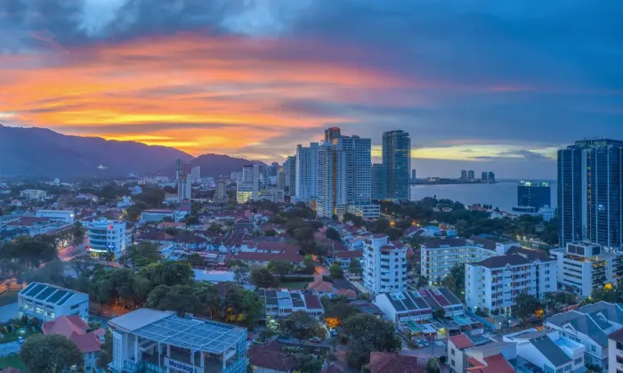 Framed Print : Malaysia, Penang, Georgetown, Modern Skyline Framed Print : Malaysia, Penang, Georgetown, Modern Skyline