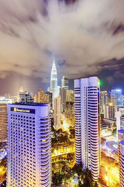 Malaysia, Selangor State, Kuala Lumpur, Hotels and Petronas Towers