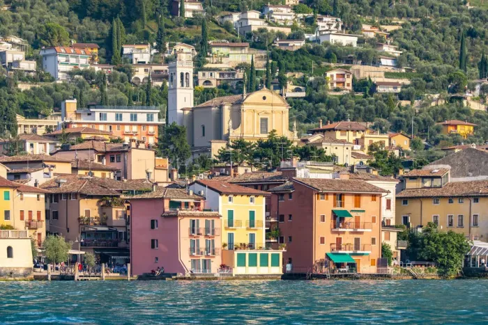 Framed Print : Malcesine, a small village with an historic castle on Garda Lake coast Framed Print : Malcesine, a small village with an historic castle on Garda Lake coast