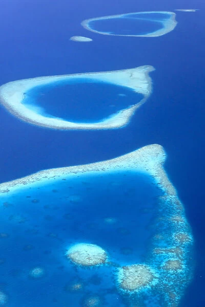 Maldives, Aerial View of Islands and Atolls