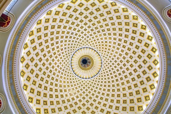 Malta, Europe; Interior of Mosta church