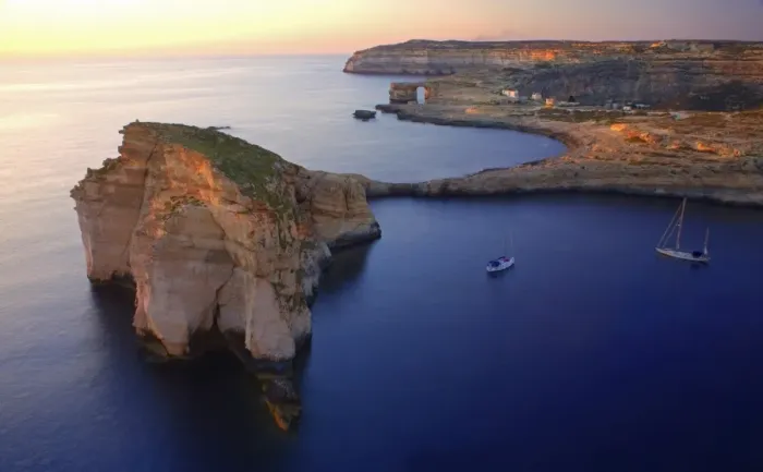 Framed Print : Malta, Gozo, Dwejra; Fungus Rock Named so, because of the plant growing on it