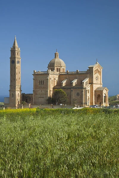 Malta, Gozo Island, Gharb, Basilica of Ta-Pinu, exterior, morning