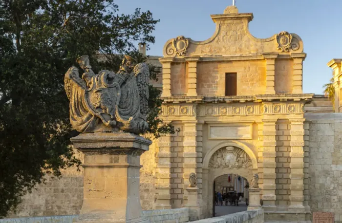 Framed Print : Malta, Malta, Mdina (Rabat) Old Walled Town, Mdina Gate