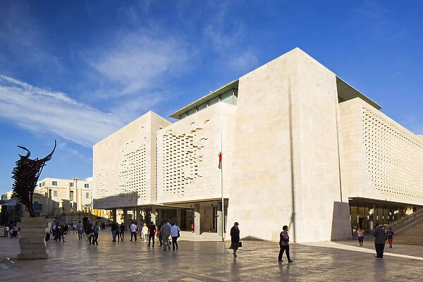 Malta, South Eastern Region, Valletta. The Renzo Piano designed Parliament Building