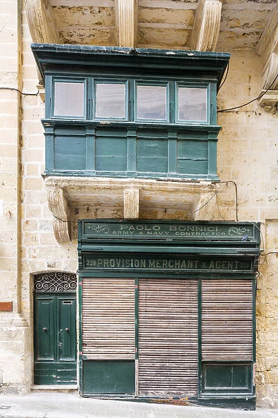 Malta, South Eastern Region, Valletta. Traditional shop in historic Valletta