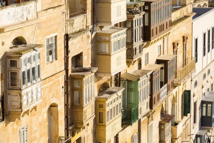 Framed Print : Malta, South Eastern Region, Valletta. Traditional Maltese balconies Framed Print : Malta, South Eastern Region, Valletta. Traditional Maltese balconies