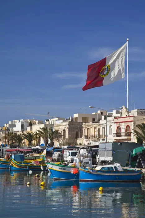 Framed Print : Malta, Southeast, Marsaxlokk, harbor and traditional Luzzu fishing boats Framed Print : Malta, Southeast, Marsaxlokk, harbor and traditional Luzzu fishing boats