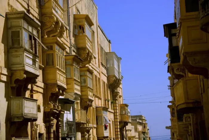 Framed Print : Malta, Valletta, Europe; Traditional Maltese balconies ornate the streets of the capital Valletta Framed Print : Malta, Valletta, Europe; Traditional Maltese balconies ornate the streets of the capital Valletta