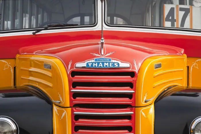 Framed Print : Malta, Valletta, detail of Maltese Bus Framed Print : Malta, Valletta, detail of Maltese Bus