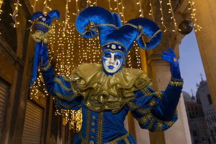 Framed Print : A man dressed as a joker poses during the Venice Carnival, Venice, Veneto, Italy Framed Print : A man dressed as a joker poses during the Venice Carnival, Venice, Veneto, Italy