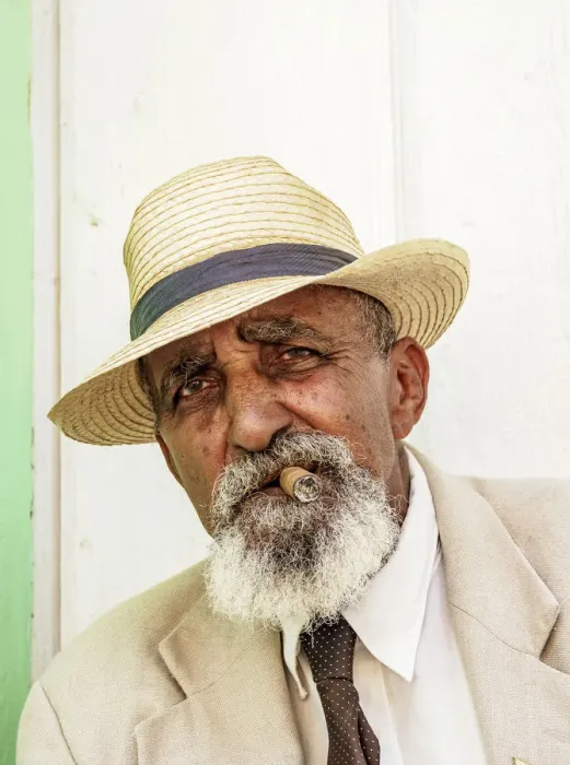 Framed Print : Man smoking cigar, Trinidad, Sancti Spiritus Province, Cuba Framed Print : Man smoking cigar, Trinidad, Sancti Spiritus Province, Cuba
