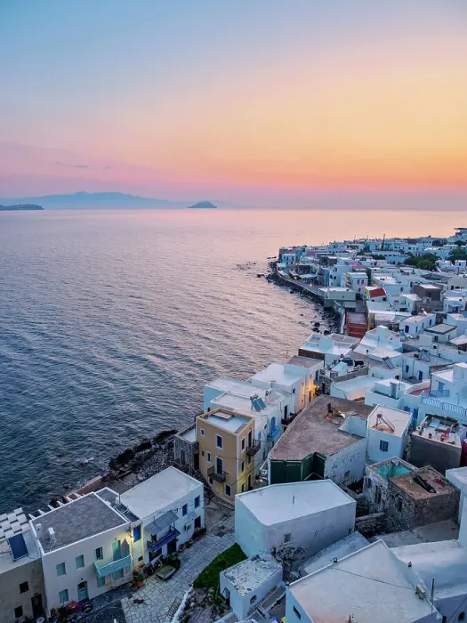 Framed Print : Mandraki Town at dawn, elevated view, Nisyros Island, Dodecanese, Greece Framed Print : Mandraki Town at dawn, elevated view, Nisyros Island, Dodecanese, Greece