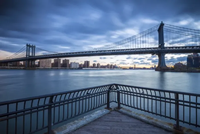 Framed Print : Manhattan Bridge from Brooklyn, New York City, New York, USA Framed Print : Manhattan Bridge from Brooklyn, New York City, New York, USA