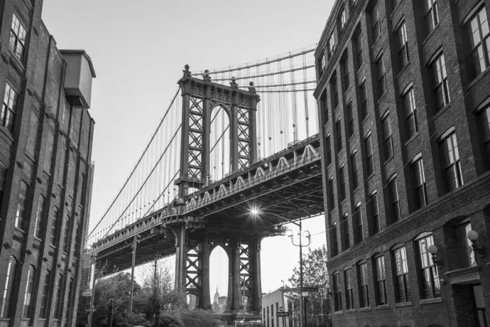 Framed Print : Manhattan Bridge from DUMBO, Brooklyn, New York City, USA Framed Print : Manhattan Bridge from DUMBO, Brooklyn, New York City, USA