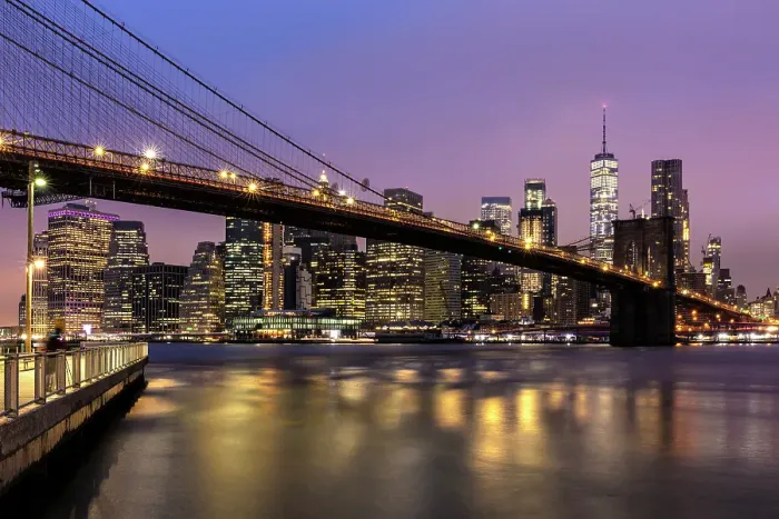 Framed Print : Manhattan and Brooklyn Bridge from Brooklyn Bridge Park, Brooklyn, New York City, New York, USA Framed Print : Manhattan and Brooklyn Bridge from Brooklyn Bridge Park, Brooklyn, New York City, New York, USA