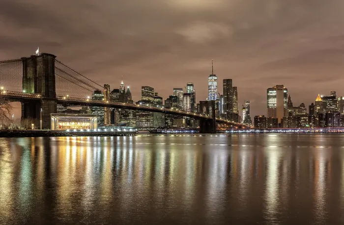 Framed Print : Manhattan, Brooklyn Bridge and Jane's Carousel at dusk, from Pebble Beach, Brooklyn Bridge Park, Brooklyn, New York City, New York, USA Framed Print : Manhattan, Brooklyn Bridge and Jane's Carousel at dusk, from Pebble Beach, Brooklyn Bridge Park, Brooklyn, New York City, New York, USA