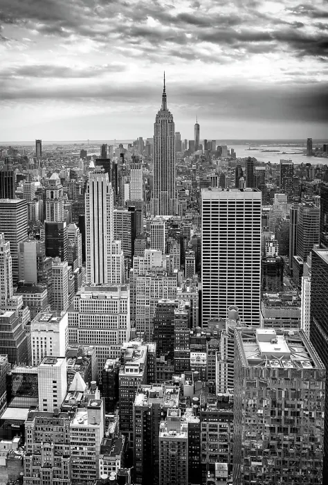 Framed Print : Manhattan and the Empire State Building, from Rockerfeller Centre, Manhattan, New York City, New York, USA Framed Print : Manhattan and the Empire State Building, from Rockerfeller Centre, Manhattan, New York City, New York, USA