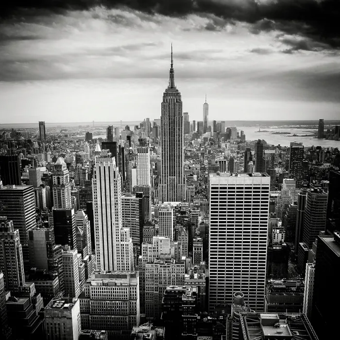 Framed Print : Manhattan and the Empire State Building, from Rockerfeller Centre, Manhattan, New York City, New York, USA Framed Print : Manhattan and the Empire State Building, from Rockerfeller Centre, Manhattan, New York City, New York, USA