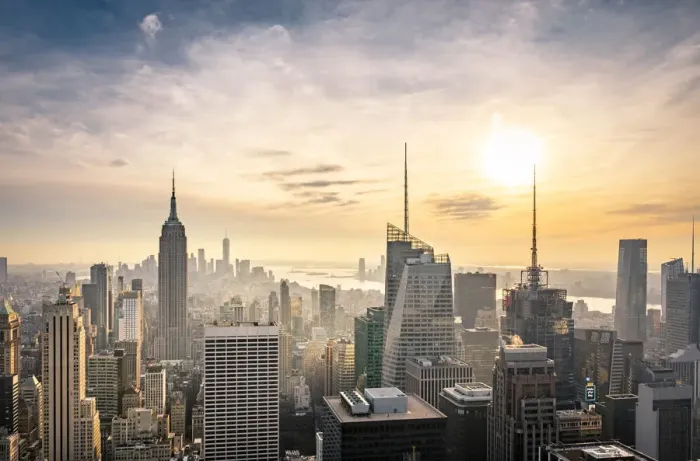 Framed Print : Manhattan skyline with the Empire State Building, New York City, USA Framed Print : Manhattan skyline with the Empire State Building, New York City, USA