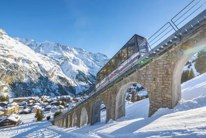 Framed Print : MAorren, Berner Oberland, canton of Bern, Switzerland. Funicular to Allmendhubel Framed Print : MAorren, Berner Oberland, canton of Bern, Switzerland. Funicular to Allmendhubel