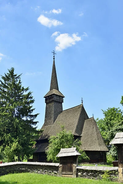 Maramures wooden church. The National Village Museum (Muzeul Satului), an open-air