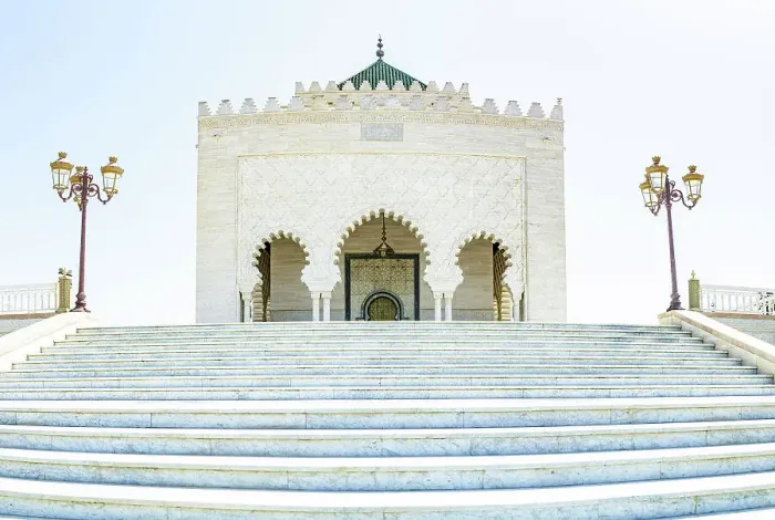 Framed Print : Marble steps and facade of Mausoleum of Mohammed V, Rabat, Morocco Framed Print : Marble steps and facade of Mausoleum of Mohammed V, Rabat, Morocco
