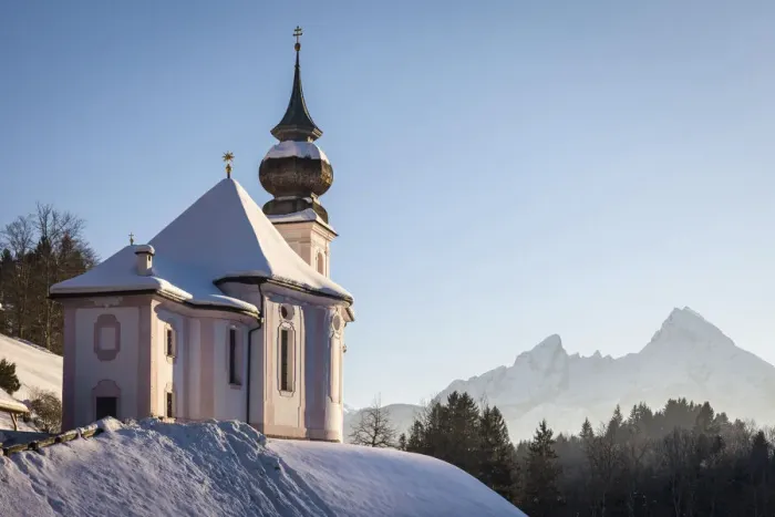 Framed Print : Maria Gern pilgrimage church near Berchtesgaden, Upper Bavaria, Bavaria, Germany