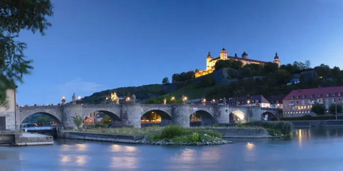Framed Print : Marienberg Fortress and Old Main Bridge at dusk, Wurzburg, Bavaria, Germany Framed Print : Marienberg Fortress and Old Main Bridge at dusk, Wurzburg, Bavaria, Germany