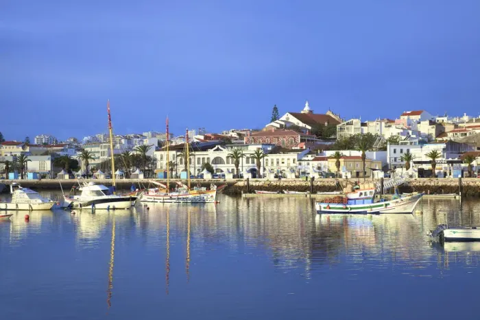 Framed Print : Marina and City of Lagos, Lagos, Western Algarve, Algarve, Portugal, Europe Framed Print : Marina and City of Lagos, Lagos, Western Algarve, Algarve, Portugal, Europe