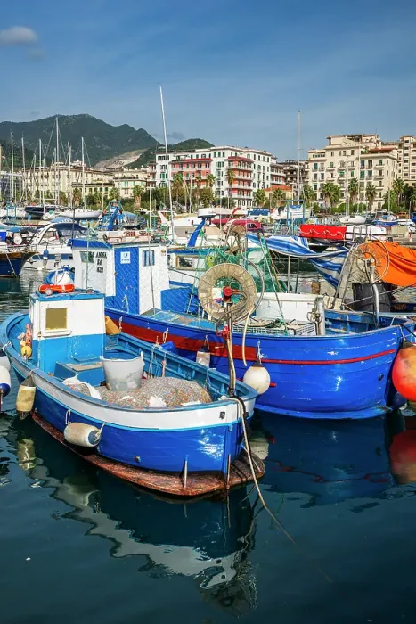 Framed Print : Marina and city skyline, Salerno, Campania, Italy Framed Print : Marina and city skyline, Salerno, Campania, Italy