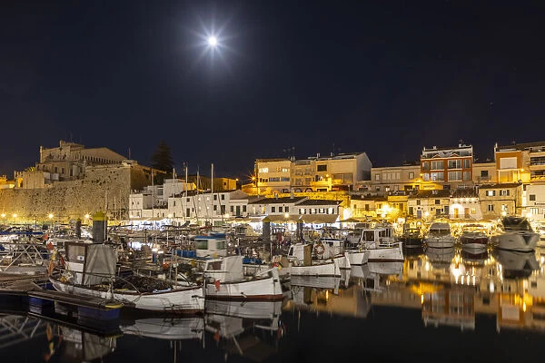 The Marina and old town of Ciutadella, Ciudadela, Menorca, Minorca, Balearic Islands