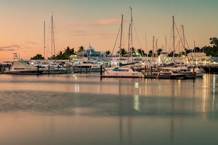 Framed Print : Marina at sunset, Port Douglas, Queensland, Australia