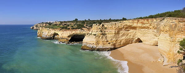 Marinha beach cliffs. Algarve, Portugal